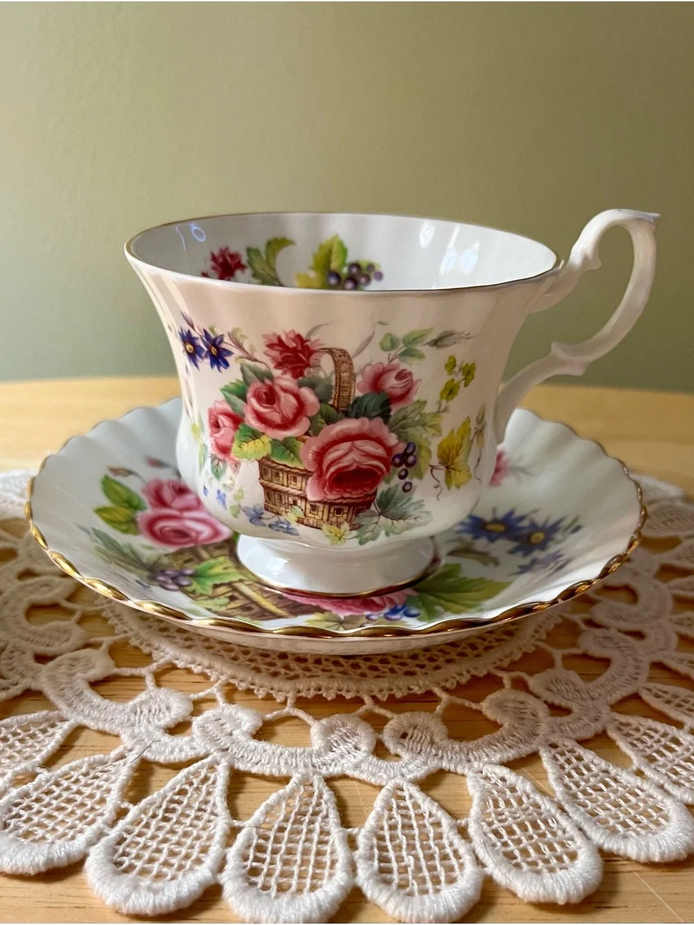 Royal Albert Flower of the Month Tea Cup & Saucer Set